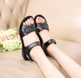 Women Leather Hook-Loop Sandals