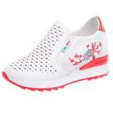 Floral Embroidered Leather Shoes