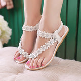 Flowers Bohemian Ladies Flat Sandals  