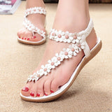 Flowers Bohemian Ladies Flat Sandals