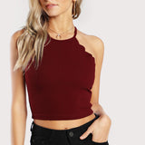 Sexy Halter Crop Top Women 2019 Summer Fitness Skinny Tight Bustier Crop Top Tee Shirt Belly Casual Dance Tops Vest Tank Tops