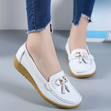 Women Ballet Leather Breathable Canvas