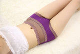 Women's High Waist Cotton Lace Briefs Color Underwear 2 piece