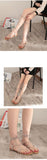 Women Multiple Cross-Strap Tall Knee Sandal