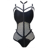 Women's Net Mesh Monokini Sexy One-Piece Swimwear