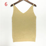 Women V Neck Solid Camis