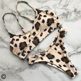 Women's Hot Bikini Leopard Bathing Suit Two Piece Sexy Swimsuit