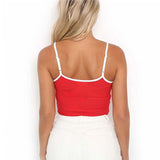 Women Honey Letter Strap Tank Tops 2019 Female Slip Crop Tops Sexy Camis Club Camisoles White Red Ladies Short Tight Shirt