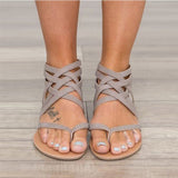 Women Rome Style Cross Tied Sandals