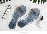 Woman Cool Beach Rivets flat sandals 