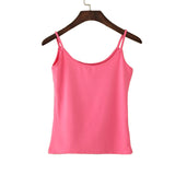 Tank top Women Summer Casual Camisoles Women's Tops T-shirt Spaghetti Strap Cropped Vest Female Camis Fashion Synthetic cotton