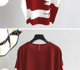 O-neck Patchwork Women Tops