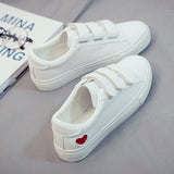 PU Leather Heart Women Casual Shoes