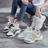 Women Lace Up Breathable Mesh Shoes