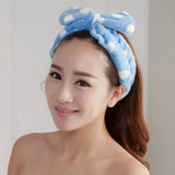 Women's Coral Fleece Makeup Bow Headband