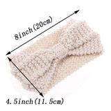 Winter Warmer Ear Knitted Headband Turban For Lady Women Crochet Bow Wide Stretch Hairband Headwrap Hair Accessories