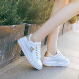 Women Breathable PU Leather Sneakers 