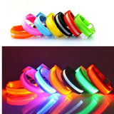 1 Pack Glowing Bracelets Sport LED Wristbands Adjustable Running Light for Runners Joggers Cyclists Bike Warnning Light Battery