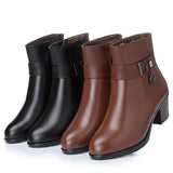 Genuine Leather Women's Warm Boots