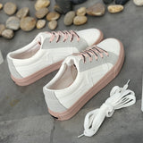 Mixed Colors Lace Up Female Fashion Sneakers