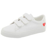 PU Leather Heart Women Casual Shoes