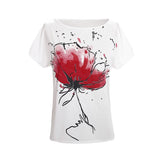 Women Short Sleeve T-Shirt Casual Floral Print ladies Loose Top Shirt Tee fashion female Print Short Sleeve top camisetas mujer