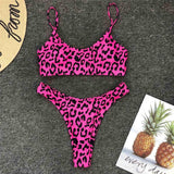 Women's Hot Bikini Leopard Bathing Suit Two Piece Sexy Swimsuit