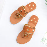 Summer Style Hair ball Flats Slippers