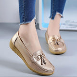 Women Ballet Leather Breathable Canvas