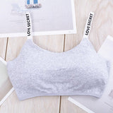 Removable Padded Letter Print Fitness Bra