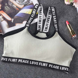 Women's Sports Top Push Up Fitness Running Yoga Bra