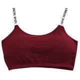 Removable Padded Letter Print Fitness Bra