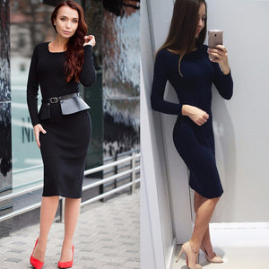 Long Sleeve Knit  Bodycon Sexy Party Sweater Dresses