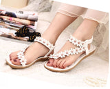 Flowers Bohemian Ladies Flat Sandals  