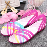 Women Candy Rainbow Flats Sandals