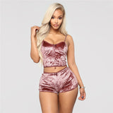 Sexy Body-con Sleeveless Tops Short Set