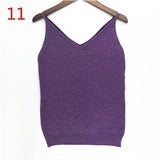 Women V Neck Solid Camis