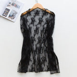 Women Off Shoulder Lace Nightgown