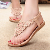 Flowers Bohemian Ladies Flat Sandals