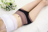 Women's High Waist Cotton Lace Briefs Color Underwear 2 piece