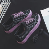 Mixed Colors Lace Up Female Fashion Sneakers