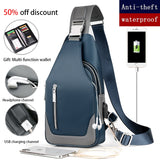 USB Charging Cross Chest Handbag