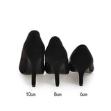 Thin Pointed Toe Flock Wedding High Heel