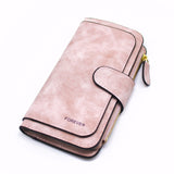 Leather Zipper Long Women Purse