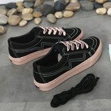 Mixed Colors Lace Up Female Fashion Sneakers