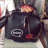 Women Embroideries Lipstick Designer Bags