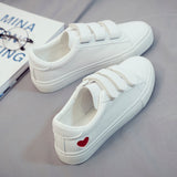 PU Leather Heart Women Casual Shoes