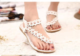 Flowers Bohemian Ladies Flat Sandals  