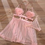 Thin Suspender Strap Home Clothes With Panty Nighty Sleepshirts