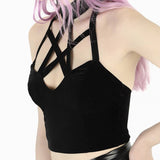 Aesthetic Gothic Pentagram Cropped Top Grunge Tank Tops